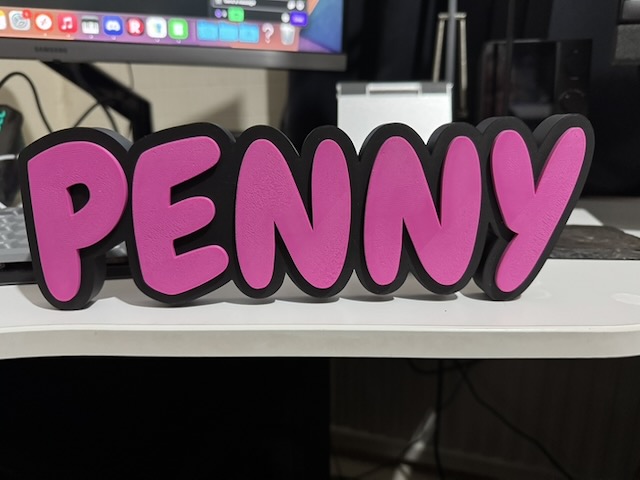 Stand Up Name Sign