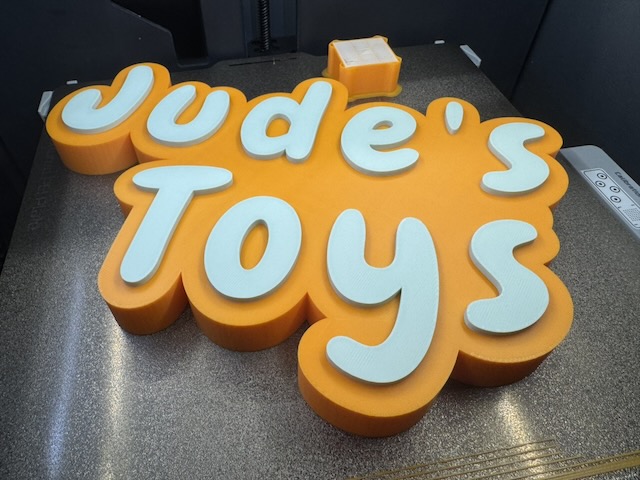 Stick on personalised Toy Box Sign